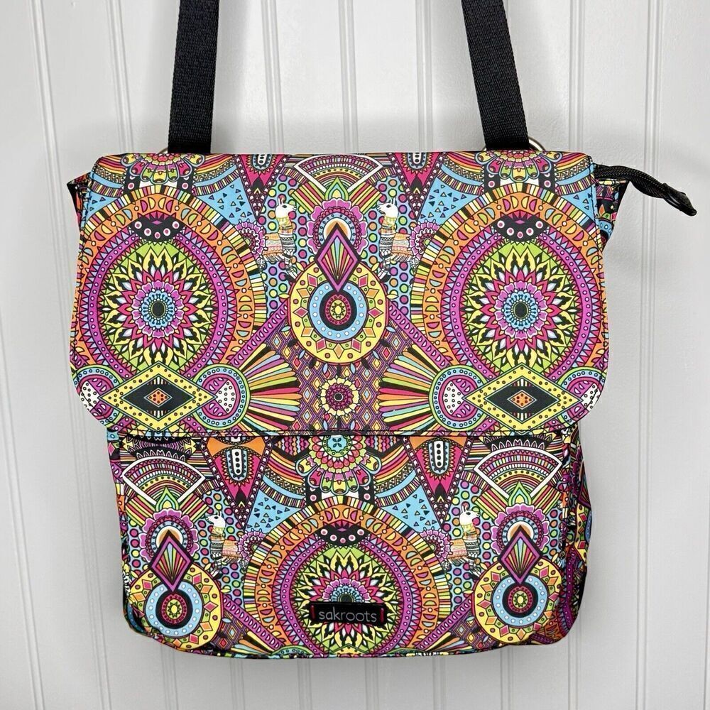 Sakroots Rainbow Wanderlust Twill Loyola Convertible Backpack Purse Shoulder Bag